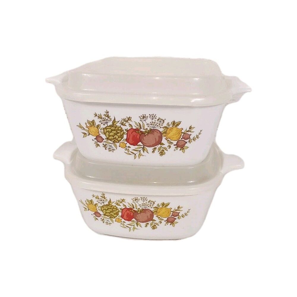 Corningware Bowls Set Of 2 With Lids 2 3/4 Cup Size